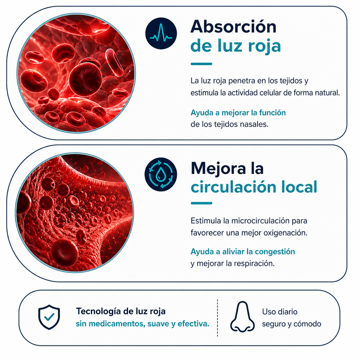 Dispositivo Nasal de Luz Roja